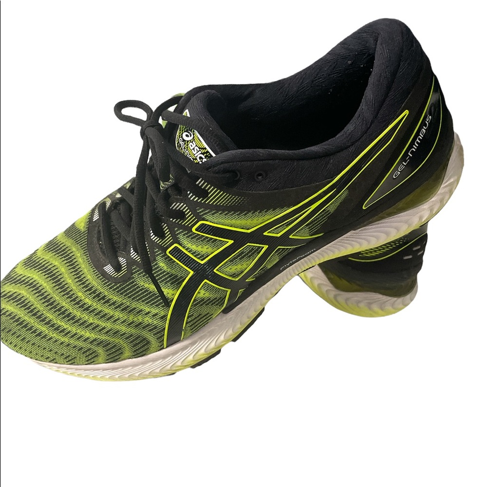 Asics Gel Nimbus 1011A680 Green Black Running Sneaker Athletic Shoes Mens Sz 12